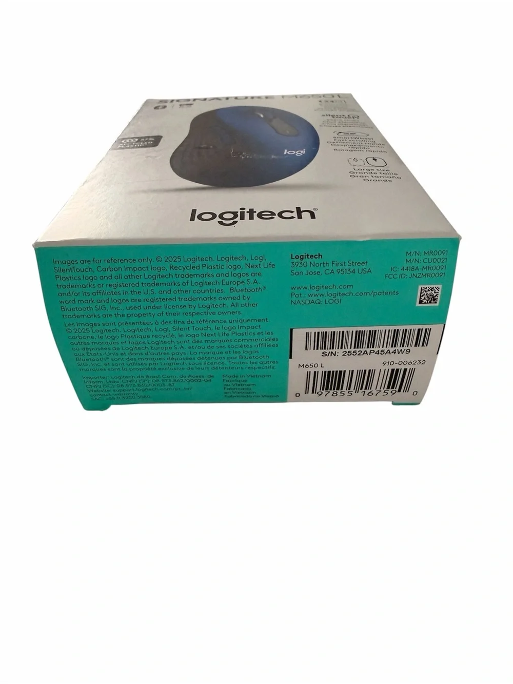 Logitech Signature M650 L Graphite Wireless Bluetooth Silent Mouse